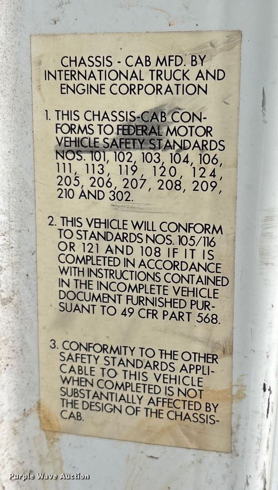 image for item FB8501 2001 International 2254 dump truck