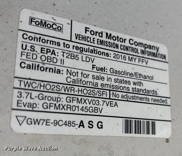 image for item FB8505 2016 Ford Taurus Police Interceptor 