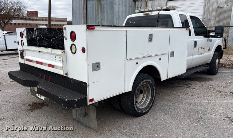 image for item FB8506 2014 Ford F350 Super Duty Ext. Cab utility bed pickup truck