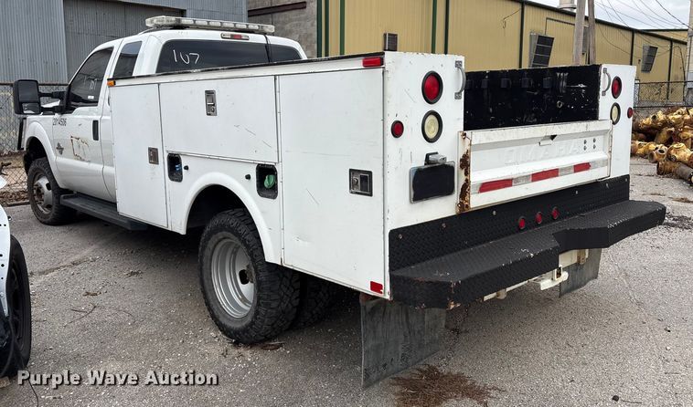 image for item FB8506 2014 Ford F350 Super Duty Ext. Cab utility bed pickup truck