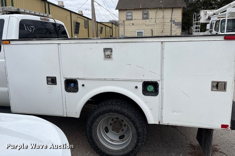 image for item FB8506 2014 Ford F350 Super Duty Ext. Cab utility bed pickup truck