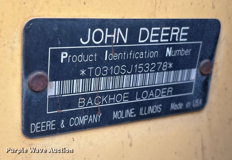 image for item FB8512 2008 John Deere 310SJ backhoe
