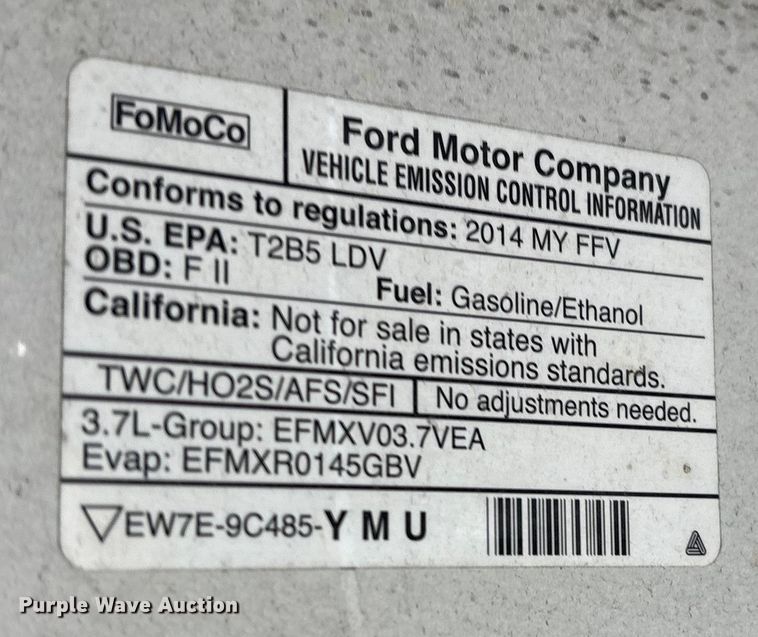 image for item FB8527 2014 Ford Taurus Police Interceptor 