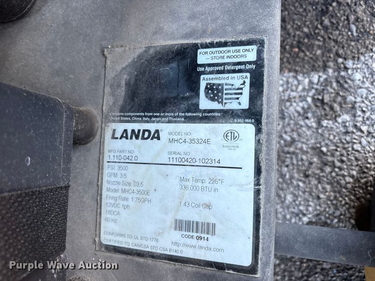 image for item FB8554 Landa MHC4-35324E pressure washer