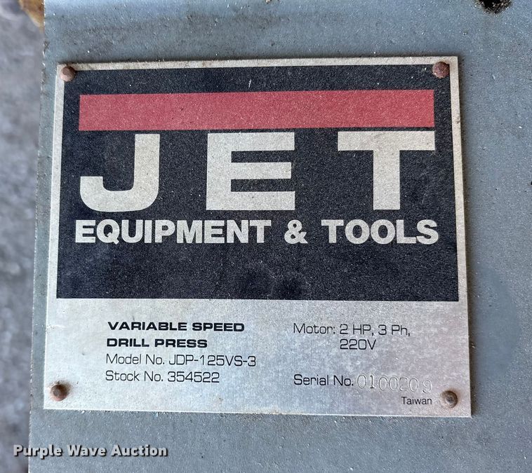 image for item FB8555 Jet JDP-125VS-3 drill press