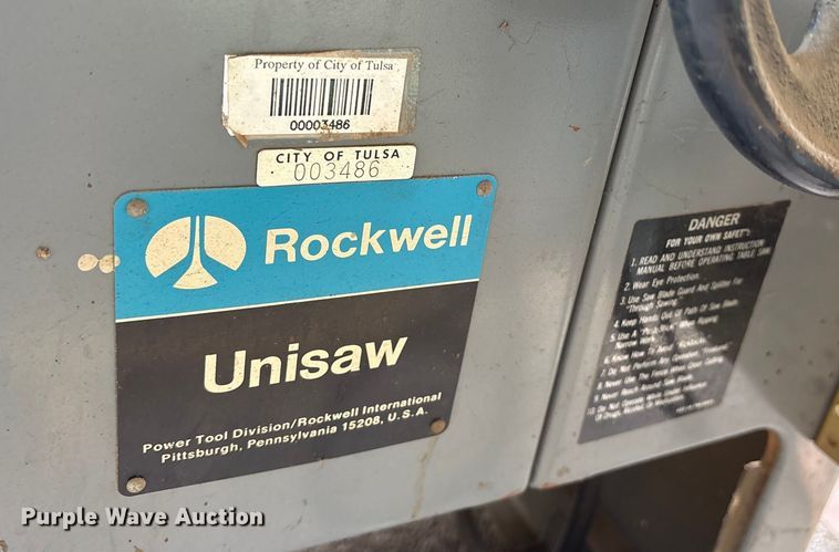 image for item FB8556 Rockwell Unisaw 34-761 table saw