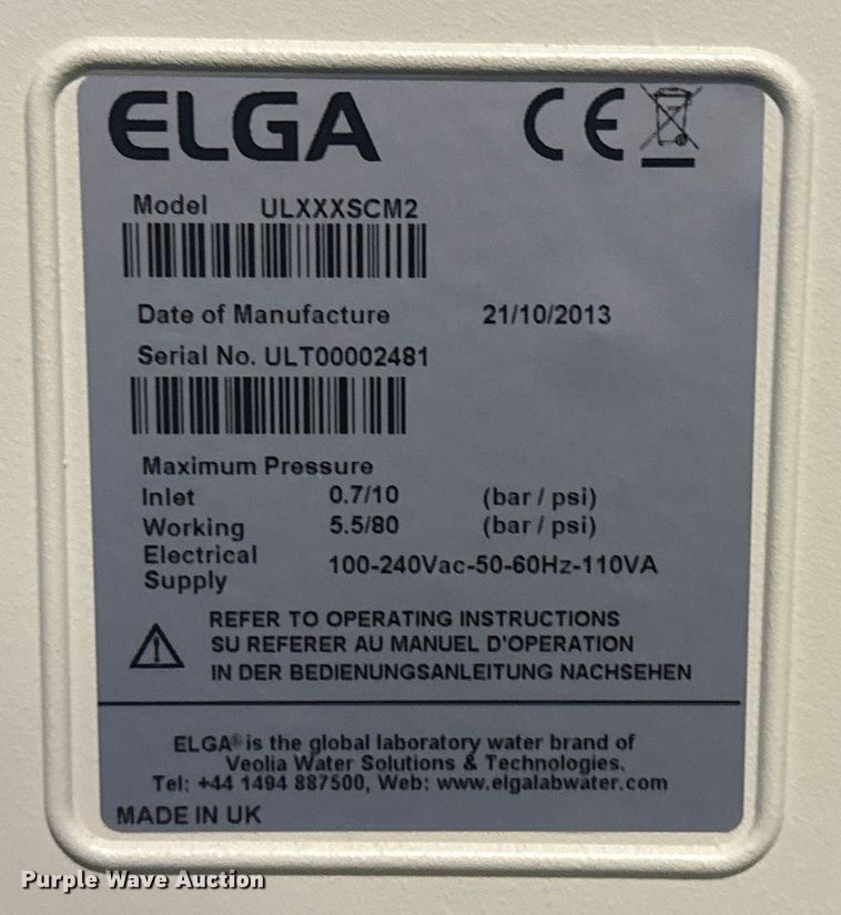 image for item FB8571 Elga Purelab ULTRA Genetic Lab water purification system 