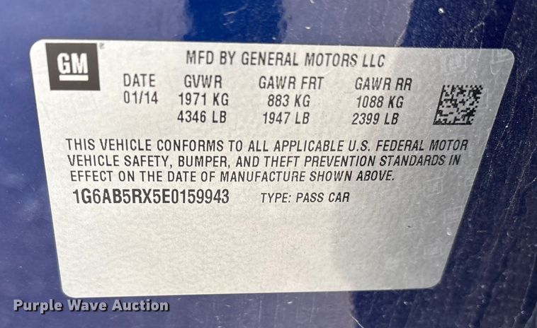 image for item FB8578 2014 Cadillac ATS 