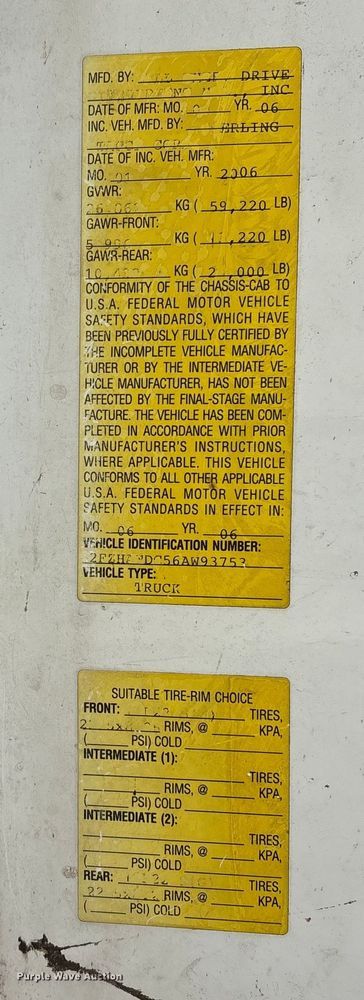 image for item FB8580 2006 Sterling L8500 dump truck