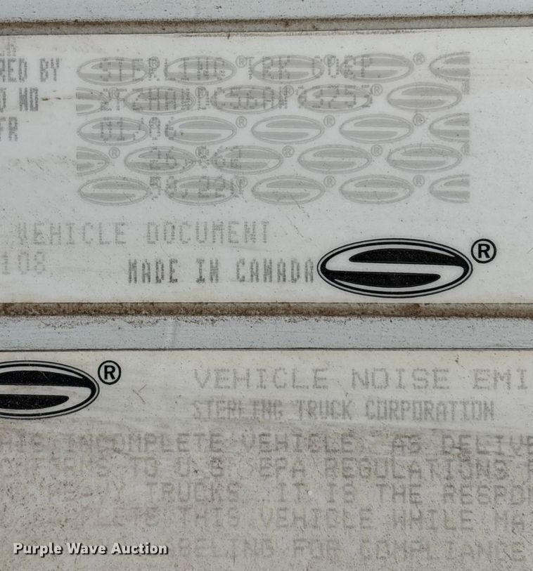 image for item FB8580 2006 Sterling L8500 dump truck