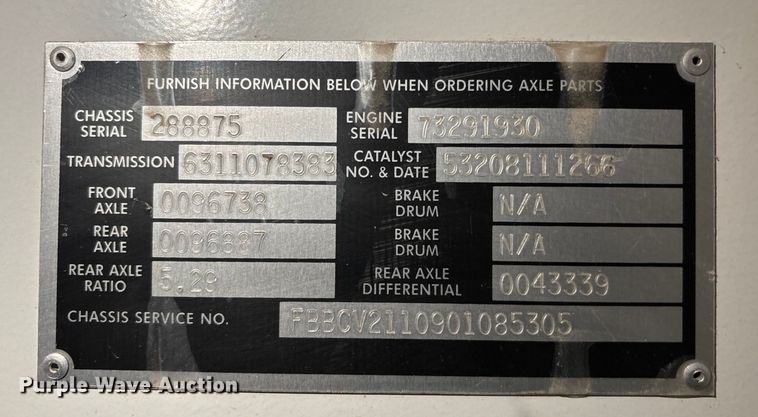 image for item FG1568 2012 Blue Bird Bb Conventional school bus