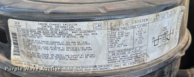 image for item FG1656 1984 Chevrolet C 70 pumper fire truck