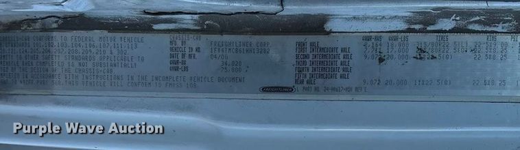 image for item FG1671 2001 Freightliner FL112 hook lift truck