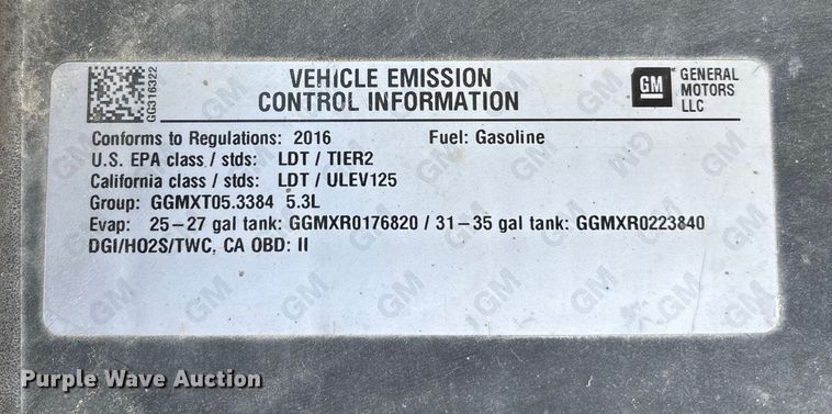 image for item FG1672 2016 Chevrolet Silverado 1500 pickup truck