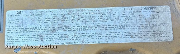 image for item FG1683 1998 GMC B7 school bus