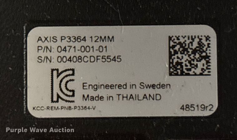 image for item FG1686 Approximately 67 Axis P3364 security cameras 