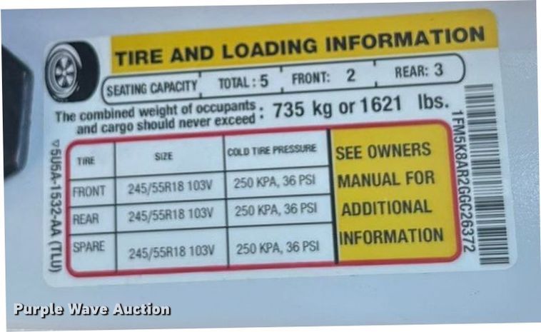 image for item FG1695 2016 Ford Explorer Police Interceptor SUV