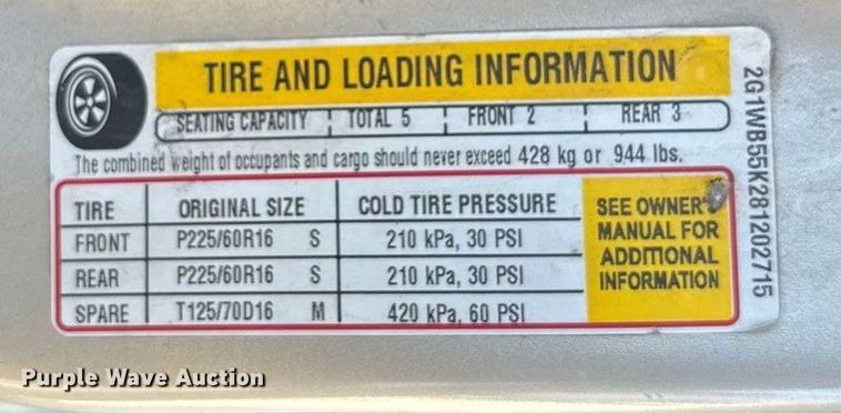 image for item FG1697 2008 Chevrolet Impala 