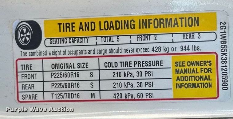 image for item FG1699 2008 Chevrolet Impala 