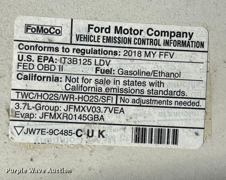 image for item FG1703 2018 Ford Taurus Police 