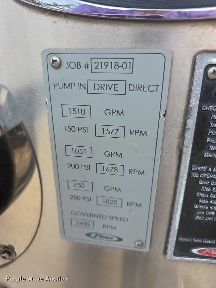 image for item FI0630 2009 Pierce Velocity ladder fire truck