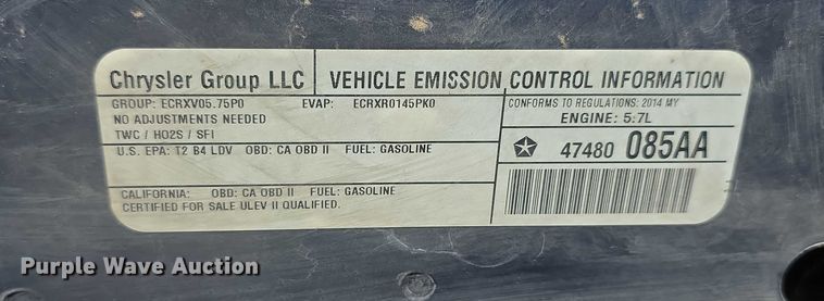 image for item FI0782 2014 Dodge Charger Police Interceptor 