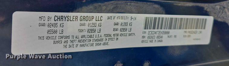 image for item FI0782 2014 Dodge Charger Police Interceptor 