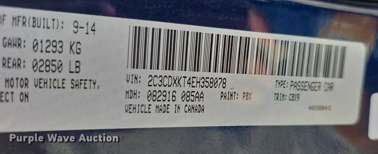 image for item FI0783 2014 Dodge Charger Police Interceptor 