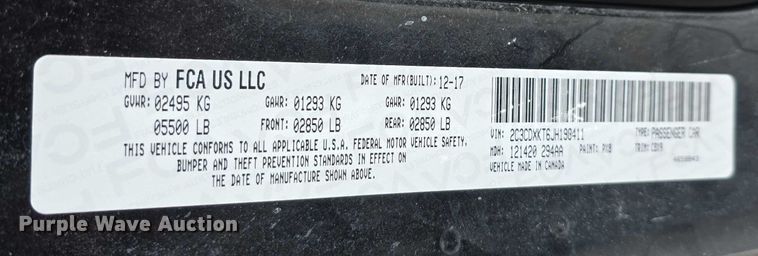 image for item FI0784 2018 Dodge Charger Police 