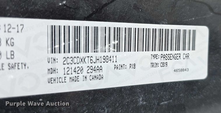 image for item FI0784 2018 Dodge Charger Police 