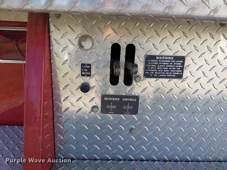 image for item FK0530 1982 American LeFrance 100' Ladder Chief ladder fire truck