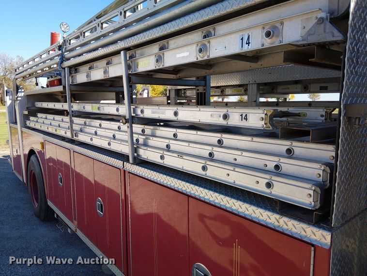 image for item FK0530 1982 American LeFrance 100' Ladder Chief ladder fire truck