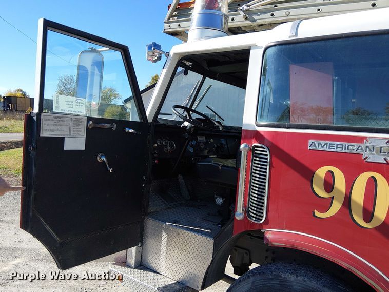 image for item FK0530 1982 American LeFrance 100' Ladder Chief ladder fire truck