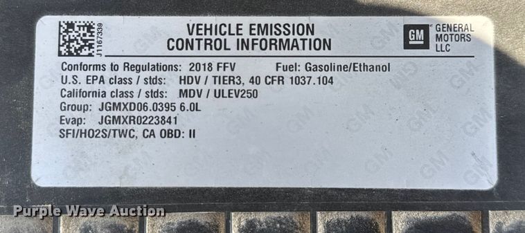 image for item FK0887 2018 Chevrolet Express 3500 van