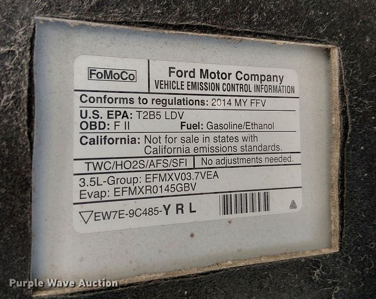 image for item FK0891 2014 Ford Taurus 
