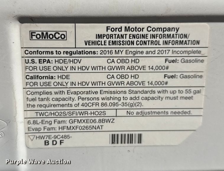 image for item FK0893 2017 Ford E450 Super Duty shuttle bus