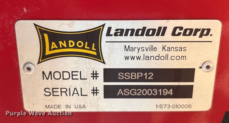 image for item EF6266 2020 Landoll SSBP12 seeder