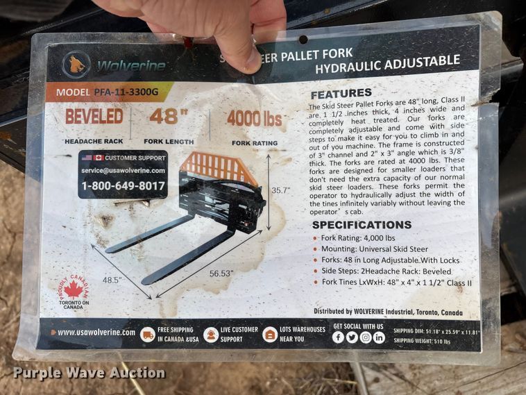 image for item EF6270 2025 Wolverine PFA-11-3300G forks