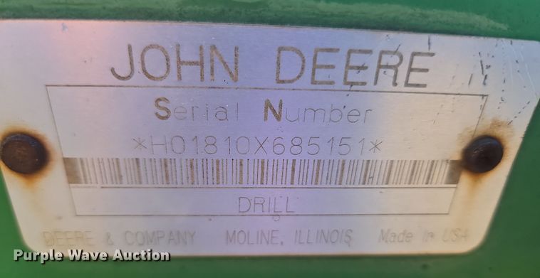 image for item ET1106 John Deere 1810 field cultivator