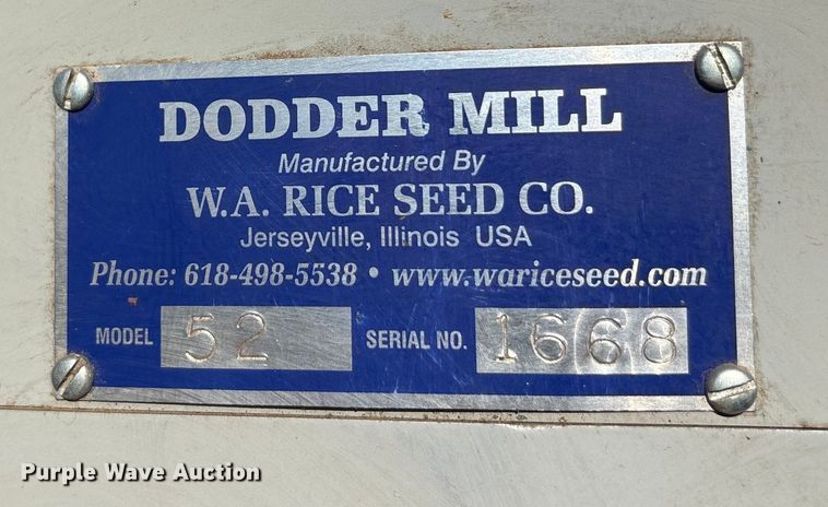 image for item EU0167 Dodder Mill 52 roll machine