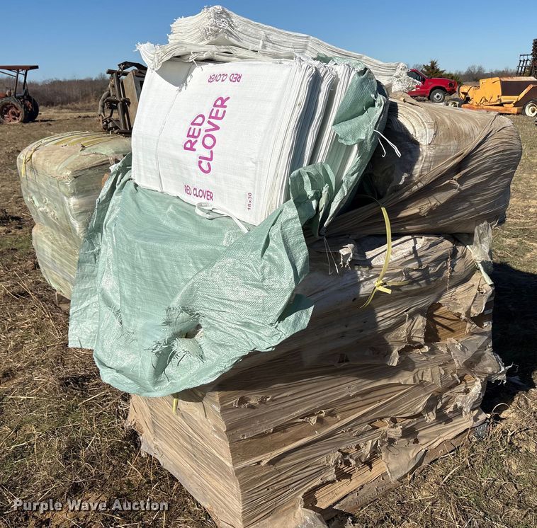 image for item EU0193 (3) pallets of seed bagger and bags