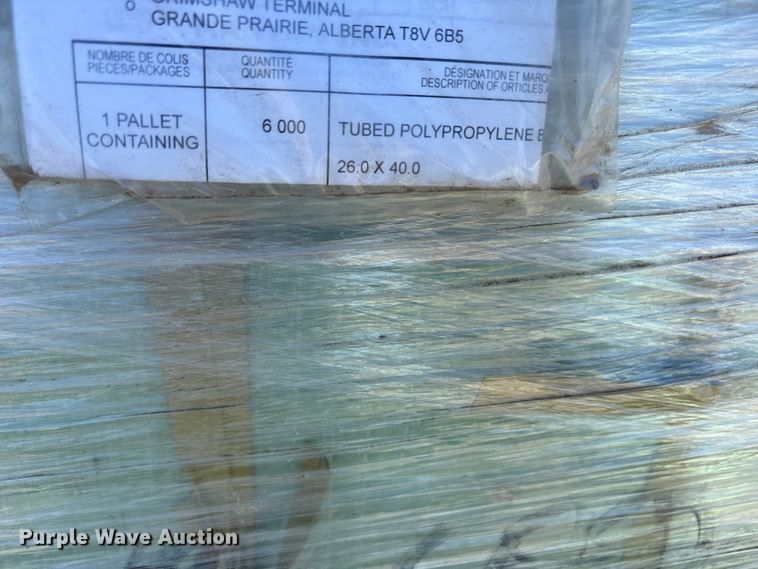 image for item EU0193 (3) pallets of seed bagger and bags