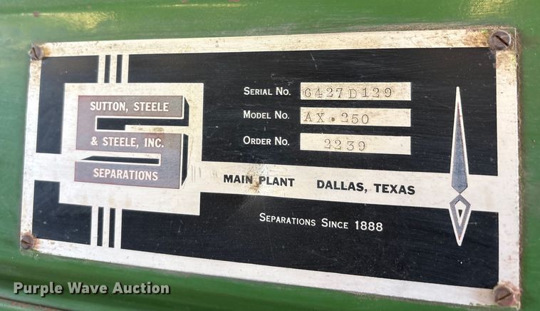 image for item EU0200 Sutton Steele Ax-250 seed separator