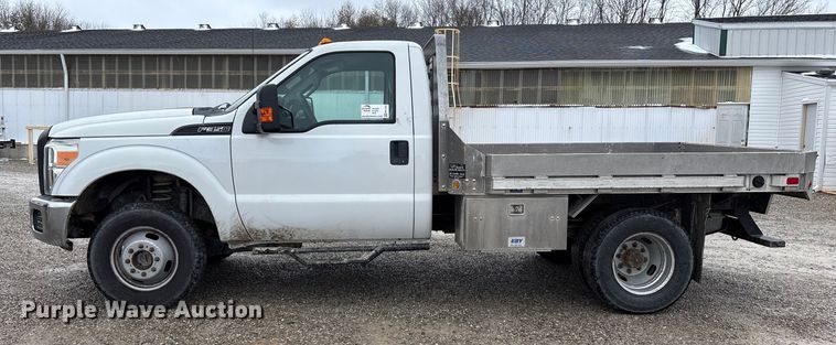 image for item FK1023 2015 Ford F350 Super Duty flatbed pickup truck