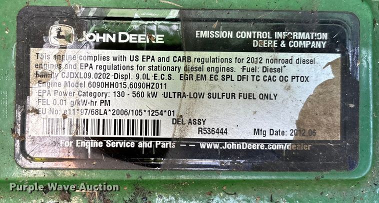image for item YA1775 2012 John Deere S670 combine