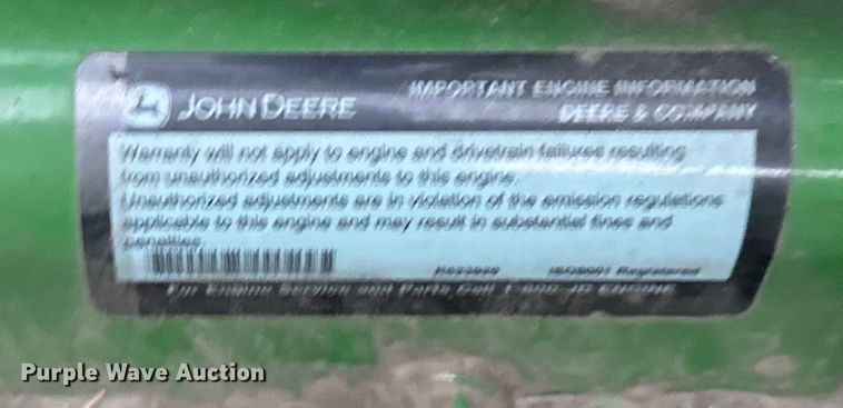 image for item YA1794 2012 John Deere S680S STS combine