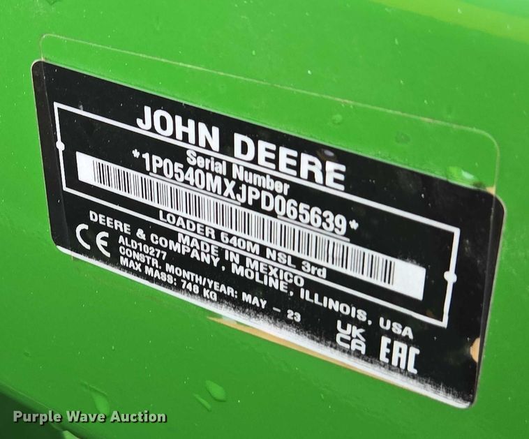 image for item YA1823 2023 John Deere 5090E MFWD tractor