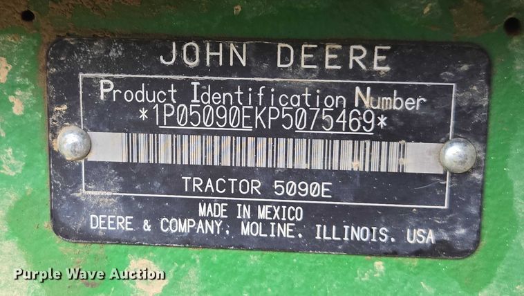 image for item YA1823 2023 John Deere 5090E MFWD tractor