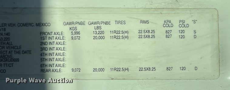 image for item DT2769 2019 Freightliner Cascadia semi truck