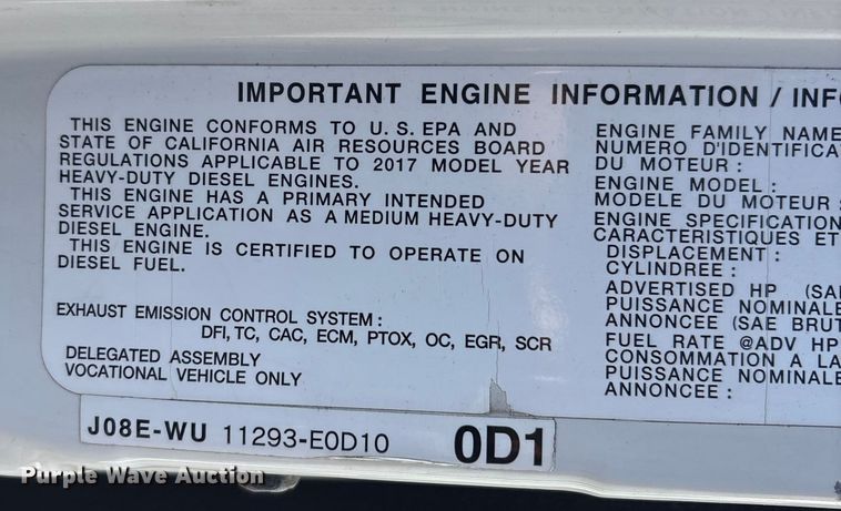 image for item DT2770 2018 Hino 268 box truck